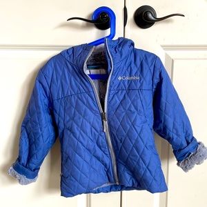 Columbia Girl fleece/faux fur lined coat